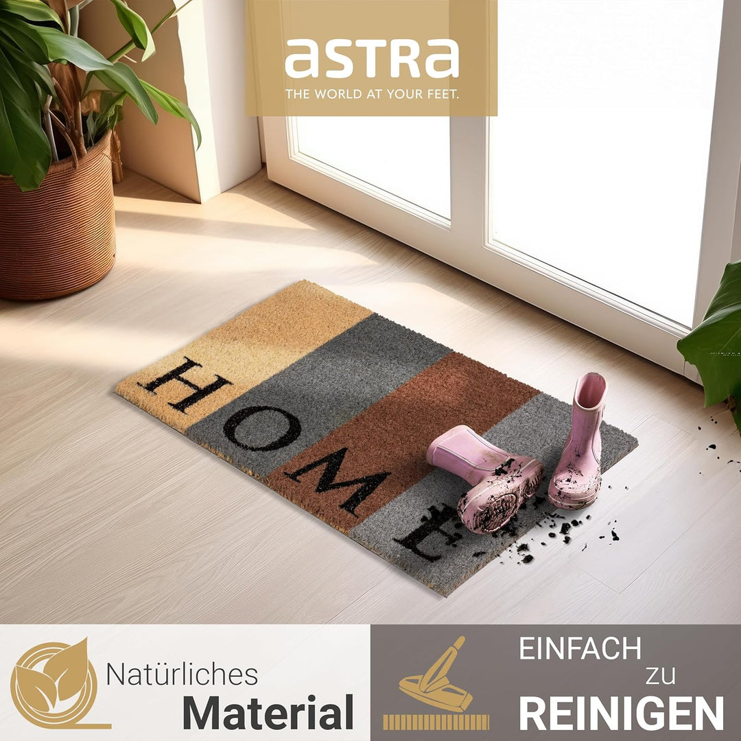 Astra Fussmatte innen Home Set 25x75 &amp; 40x60 cm - rutschfeste Kokosmatte schmal - Schmutzfang Innen