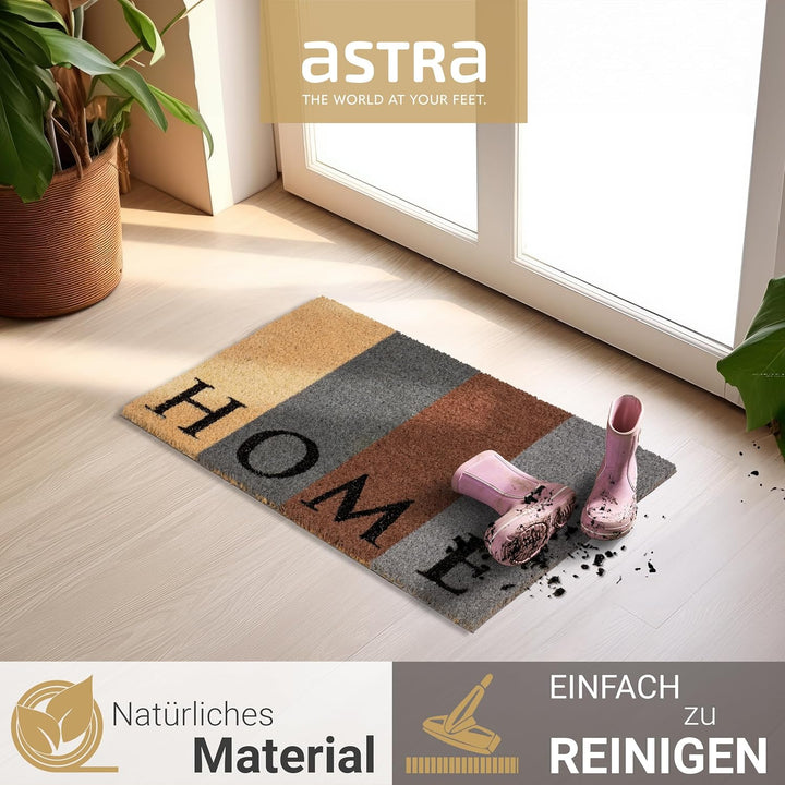 Astra Fussmatte innen Home Set 25x75 &amp; 40x60 cm - rutschfeste Kokosmatte schmal - Schmutzfang Innen