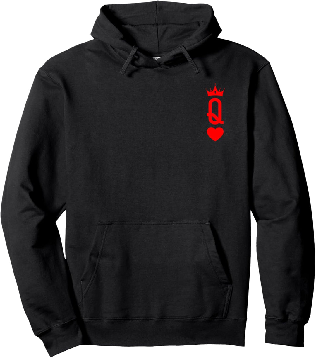 Queen of Heart King And Queen Easy Couple Halloween Kostüm Pullover Hoodie