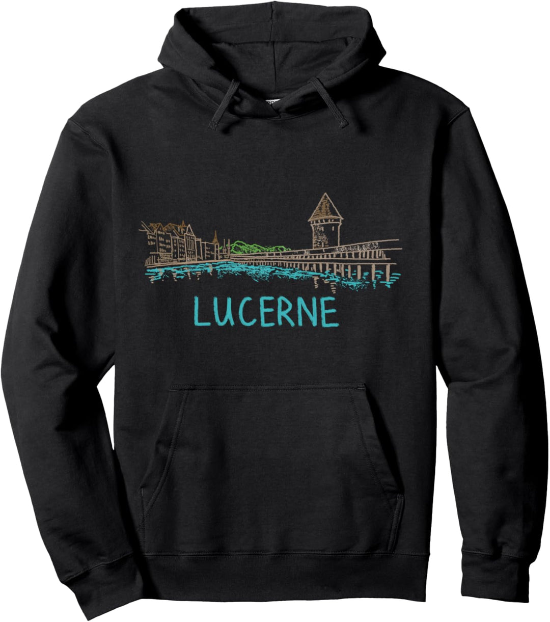 Luzern Schweiz Kunstgeschenk Männer Frauen Pullover Hoodie