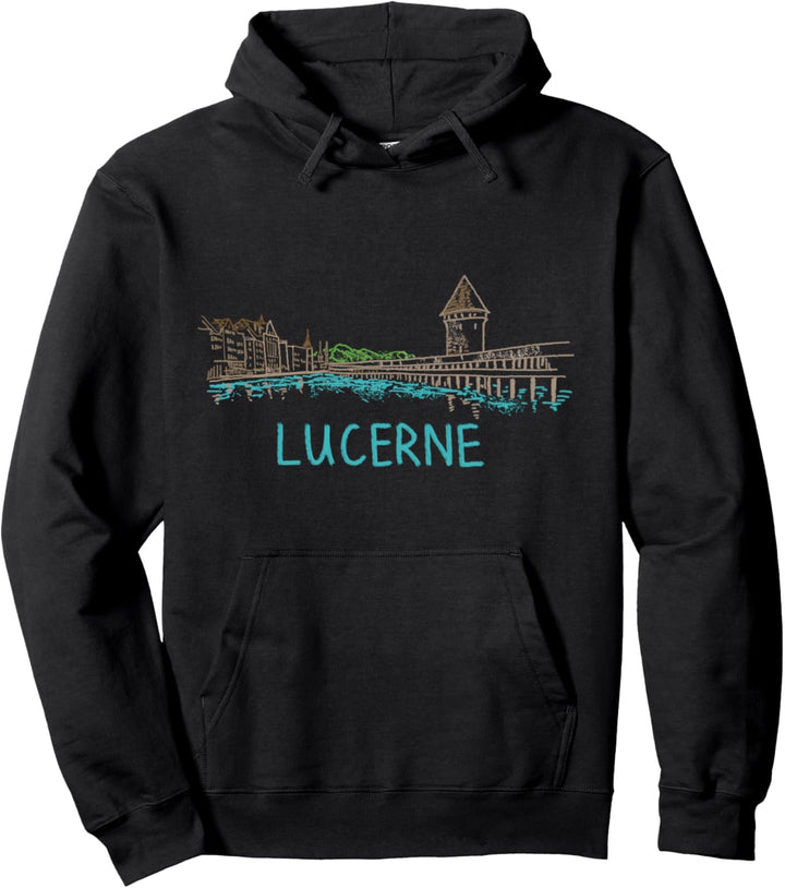 Luzern Schweiz Kunstgeschenk Männer Frauen Pullover Hoodie