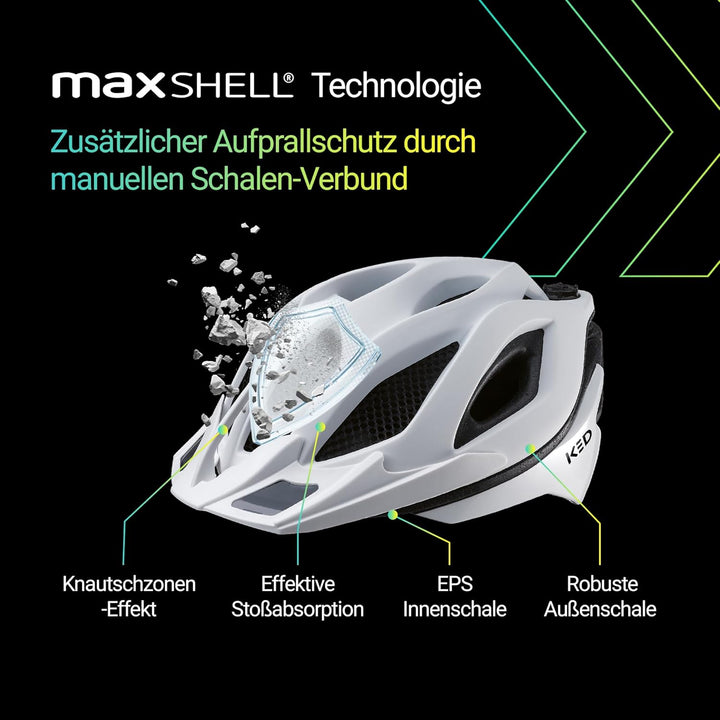 KED MTB Fahrradhelm SPIRI II Trend, weiss, L