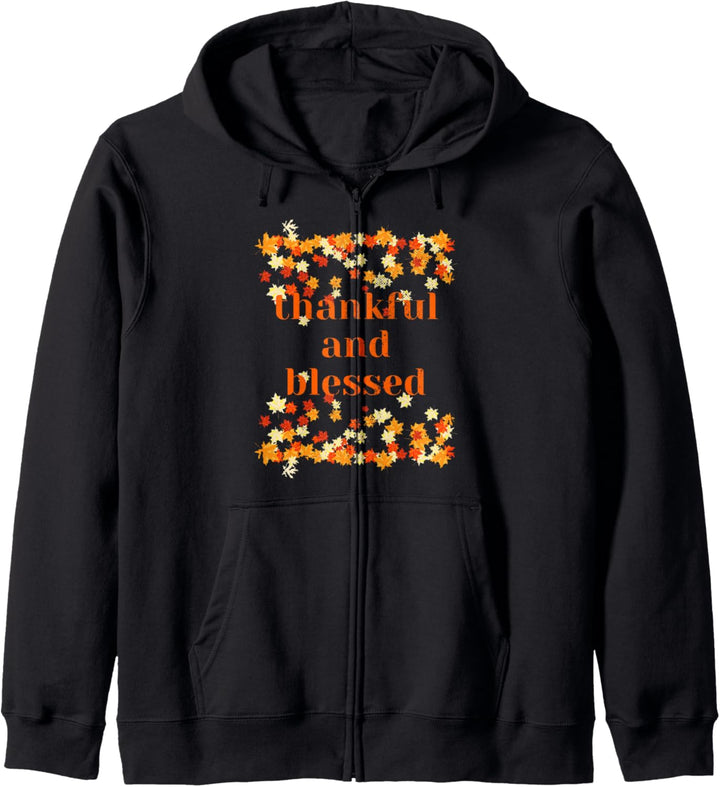 Happy Thanksgiving Maple Leaves Design dankbar und gesegnet Kapuzenjacke