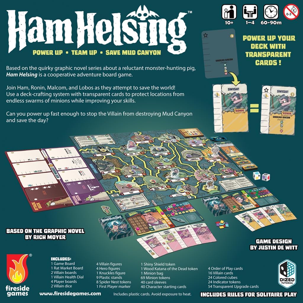 Fireside Games | Ham Helsing | Kooperatives Deck Crafting Abenteuer Mit Transparenten Upgrades Schur