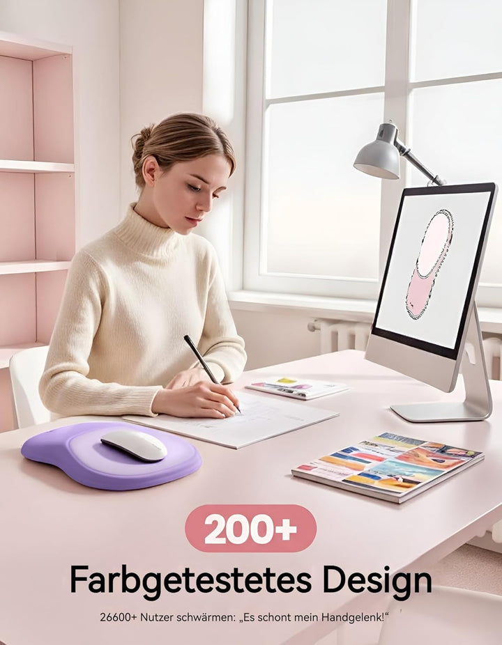 MEATANTY Ergonomisches Mauspad mit Gelkissen Mousepad Handauflage [Schmerzlinderung] [Gesunde Haltun