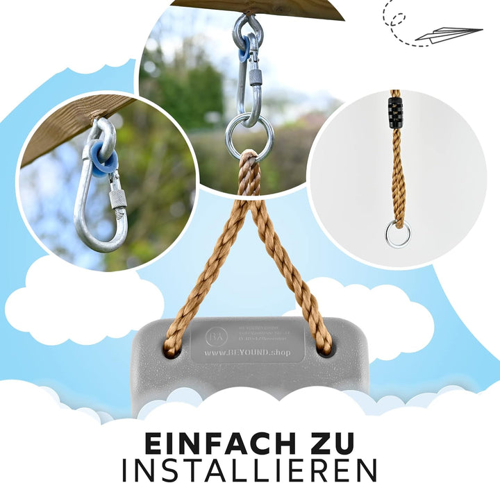 GO!elements Schaukel Garten - Kinderschaukel Outdoor Indoor - Schaukelsitz Schaukelbrett Brettschauk