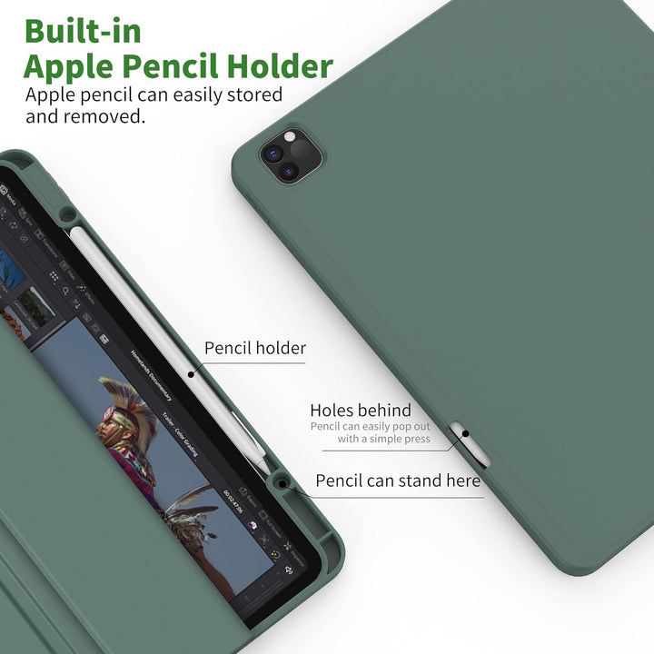EasyAcc Hülle Kompatibel mit iPad Pro 12.9 Zoll 6./5./4./3 Generation (Modell 2022/2021/2020/2018) m