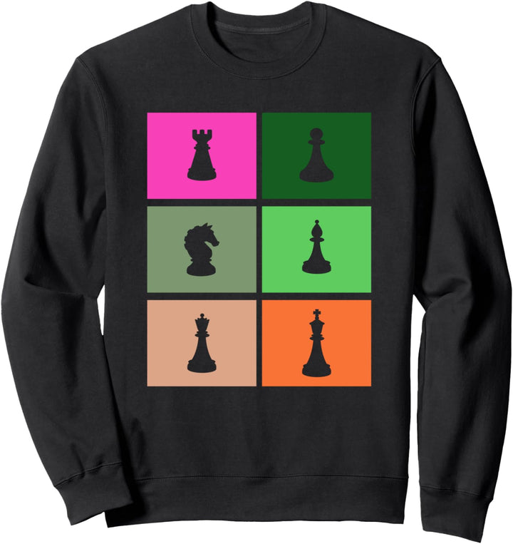 Lustiges Schachspiel im Vintage-Stil Sweatshirt