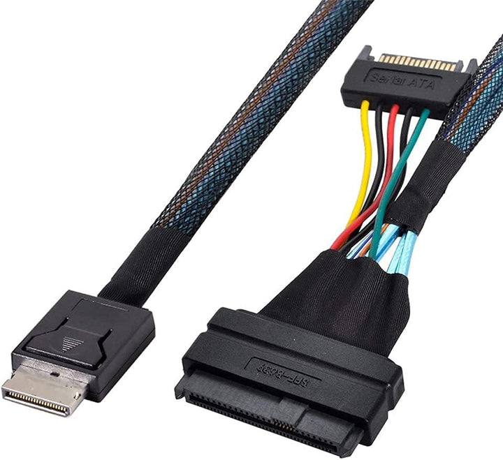 Xiwai Oculink SFF-8611 auf U.2 U.3 SFF-8639 NVME PCIe PCI-Express SSD Kabel für Mainboard SSD
