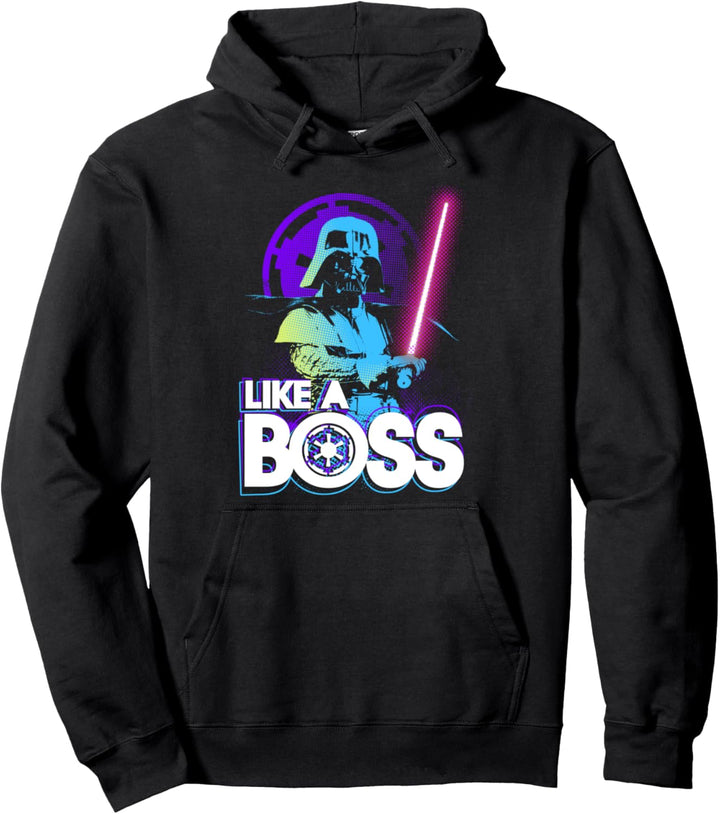 Star Wars Darth Vader Like A Boss Neon Text Pullover Hoodie