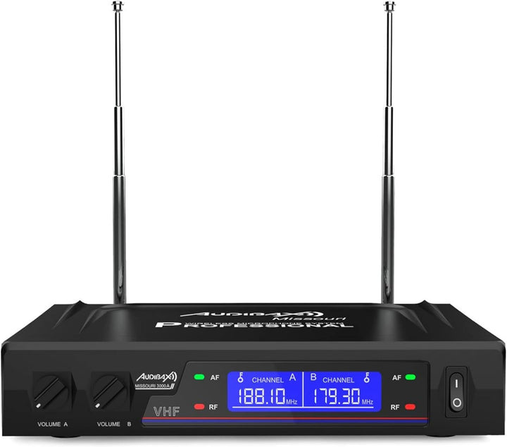 Audibax Missouri 3000 Micrófono Inalámbrico Profesional Doble Mano/Diadema-Corbata