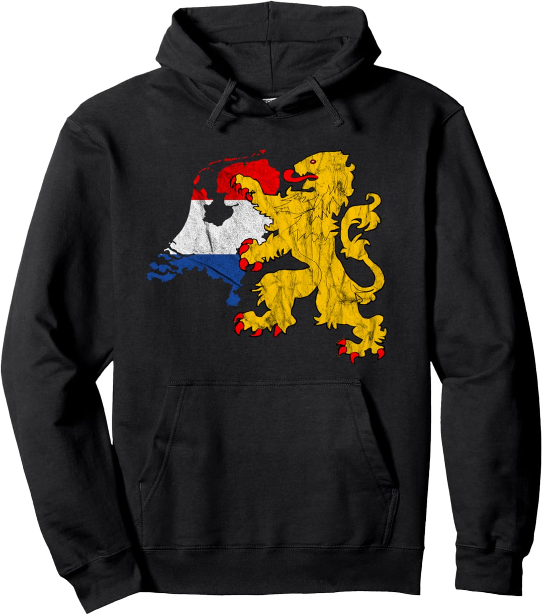 Niederlande Karte Oranje Löwe Nederland Wappen Holland Pullover Hoodie