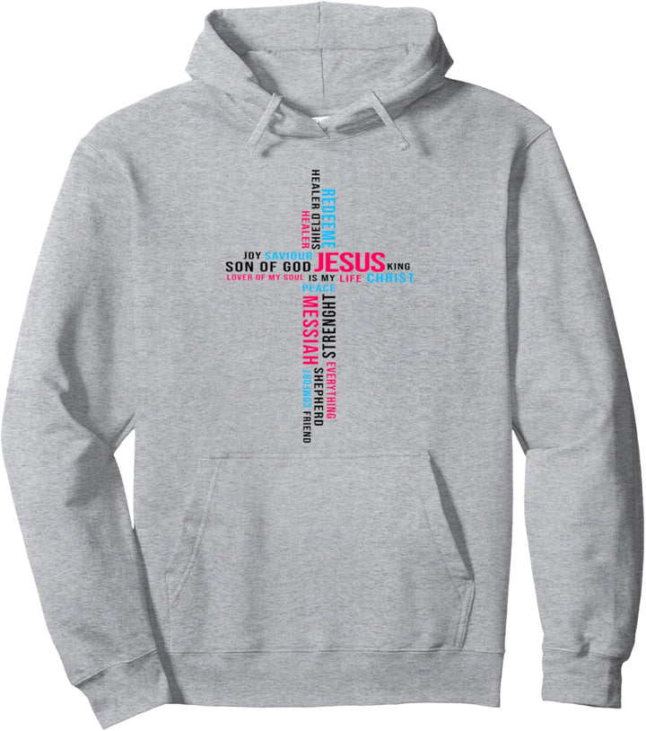 Christian gift idea bible verse inspirational gift Cross Pullover Hoodie