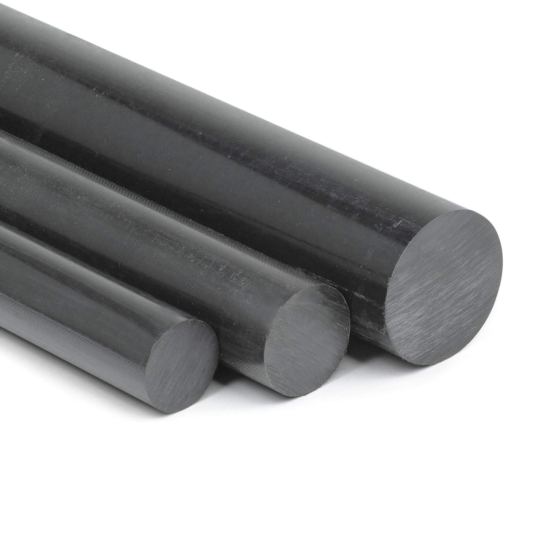 POM Rundstab schwarz Ø 100 mm - Länge 125 mm - massiver Kunststoffstab L: 125 mm, L: 125 mm