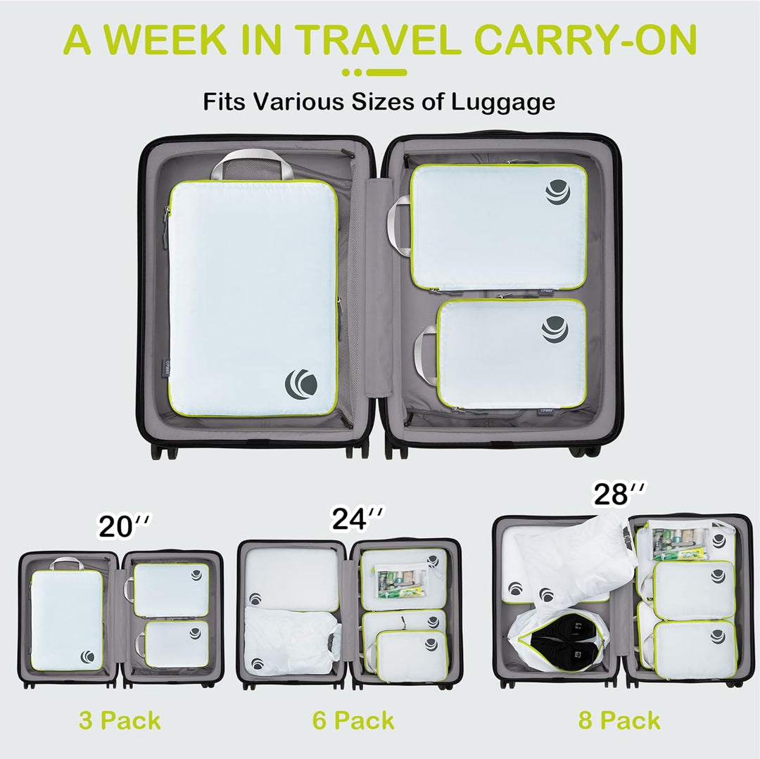 Cipway Kompression Koffer Organizer Set für Rucksack ，Ultraleichte Packtaschen Compression Packing C