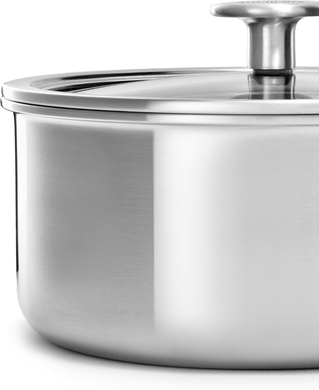 KitchenAid MultiPly 3PLY PFAS-freier Edelstahl-Kochtopf mit Glasdeckel, 16 cm/1,5 L, Dreifach, Multi