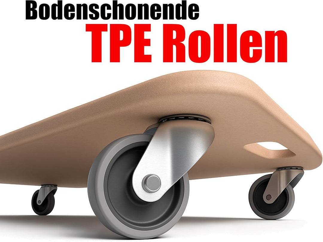 BigDean 2 Materialtransporter 250kg Schwerlast Möbelroller mit TPE-Rollen | Bodenschonenden TPE Roll