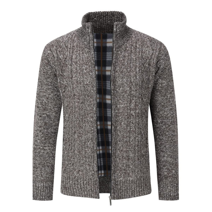 Sliktaa Herren Strickjacke Festival Cardigan Warm Trachtenjacke Mode Schlichter Pullover Langarm Swe