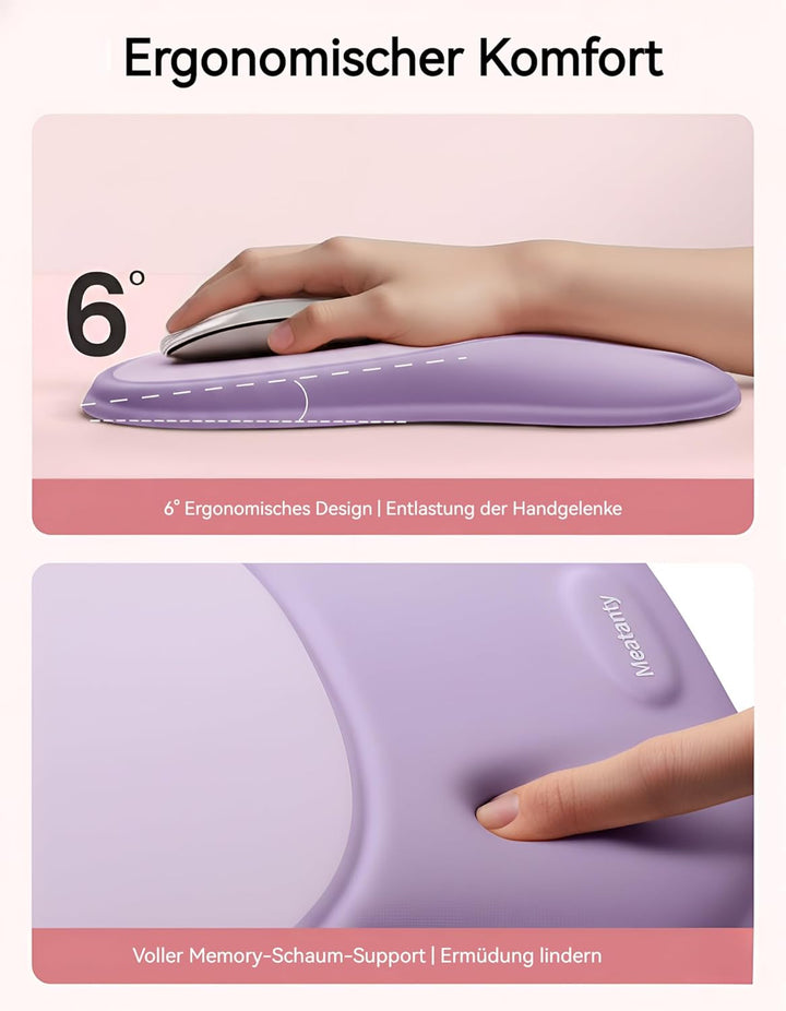 MEATANTY Ergonomisches Mauspad mit Gelkissen Mousepad Handauflage [Schmerzlinderung] [Gesunde Haltun