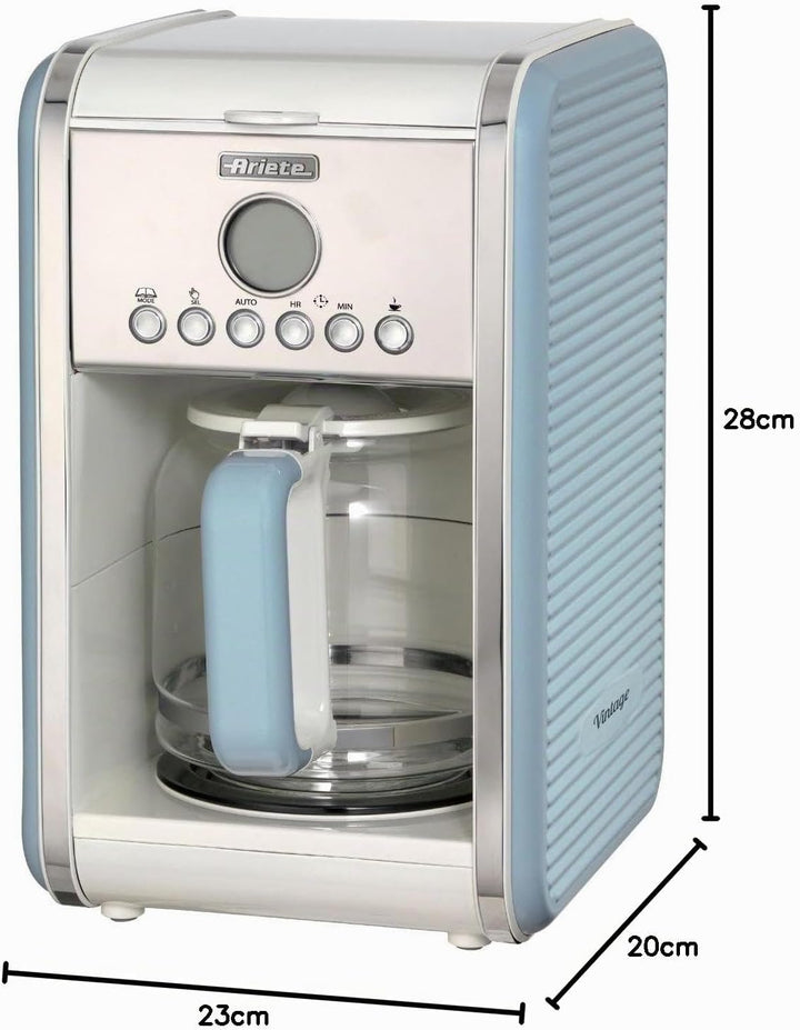 Ariete 2877, elektrischer Design-Wasserkocher aus Edelstahl, 2000 W, 1,7 l, mit sichtbarem Wassersta
