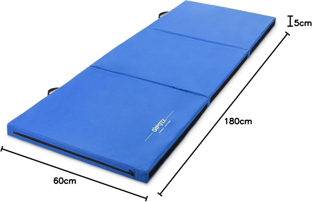 Klappbare Turnmatte 180x60x5cm – Weichbodenmatte - Matratze Trainieren – Trainingsmatte – Gymnastikm