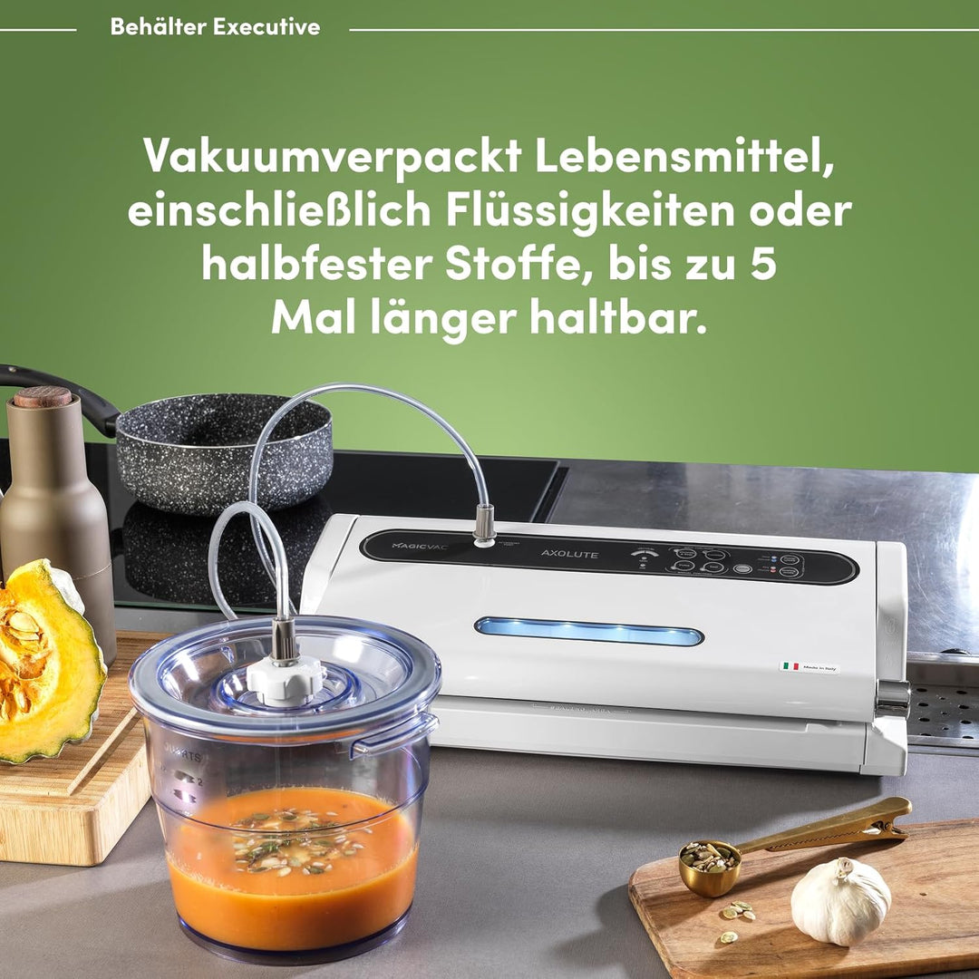 Magic Vac, Vakuumbehälter für Lebensmittel Executive, mit Deckel und Griffen, zur Aufbewahrung, Vaku