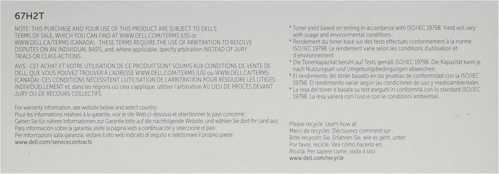 Dell 67H2T Tonerkartusche und Laser