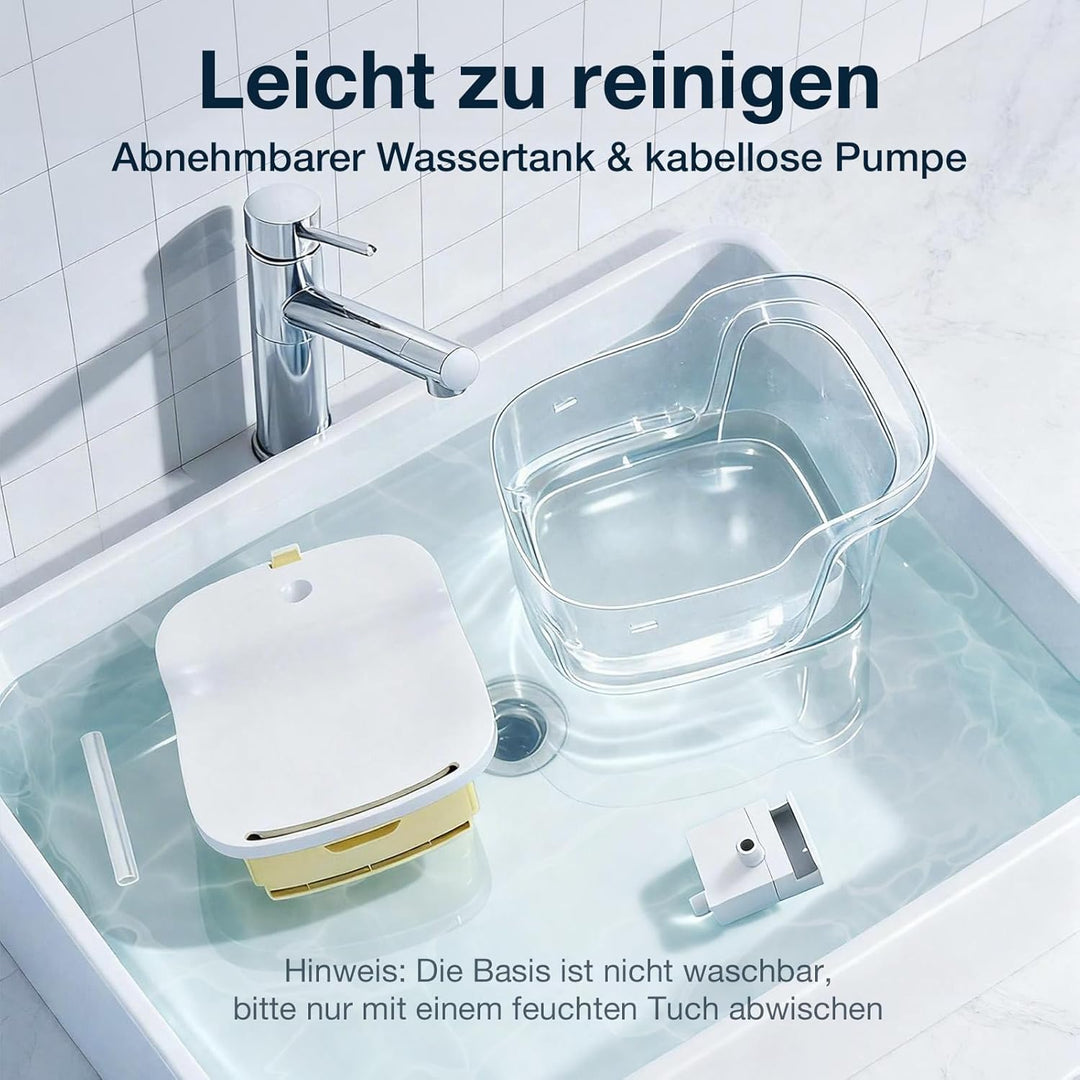 PETGUGU Katzenbrunnen mit App Steuerung inkl. 3 Ersatzfilter, 8-Schicht-Filtration Trinkbrunnen für