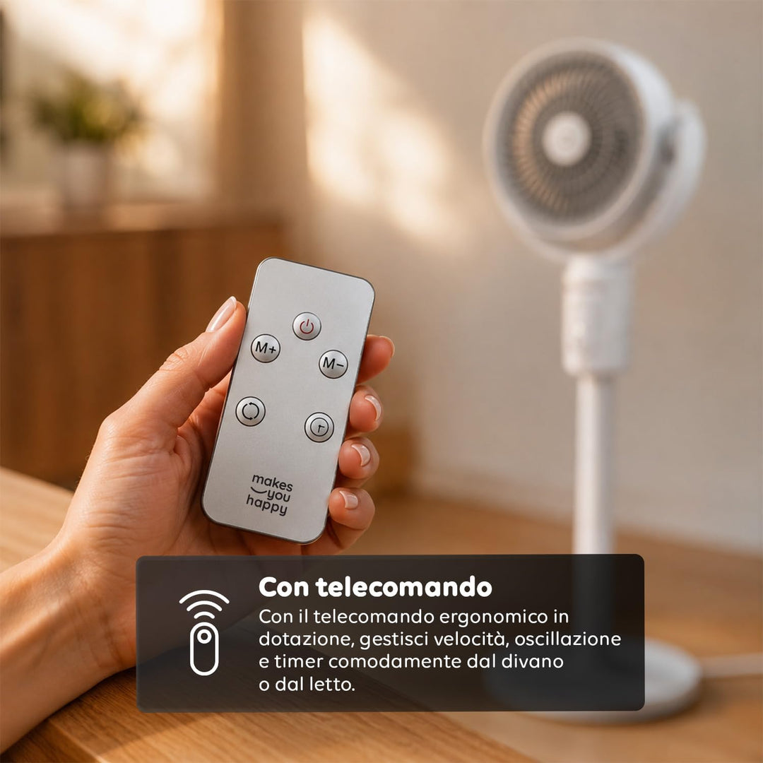 SNAG leiser Standventilator mit Fernbedienung und Timer, leistungsstarker Motor, digitales Display,