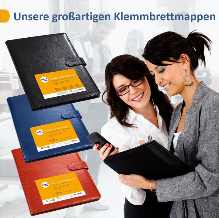 perfect line - Klemmbrettmappe DIN-A4 mit Magnetverschluss - aus strapazierfähigem Kunstleder in sti