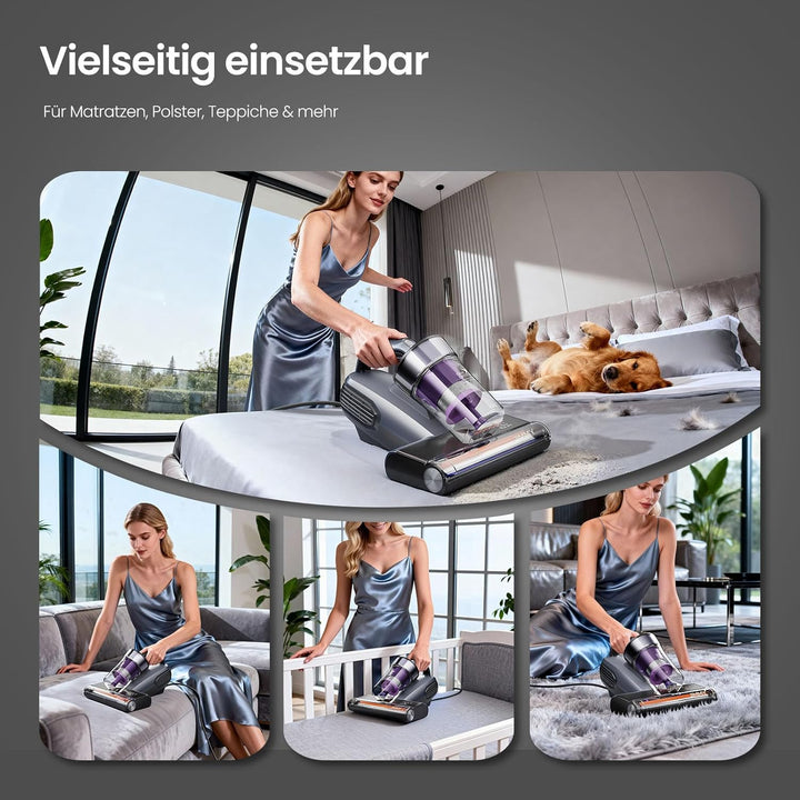Jimmy BX8 Milbensauger für Matratzen mit UV-Licht &amp; 65℃ Heissluft | Staubsensor, Negativ-Ionen-Funkt