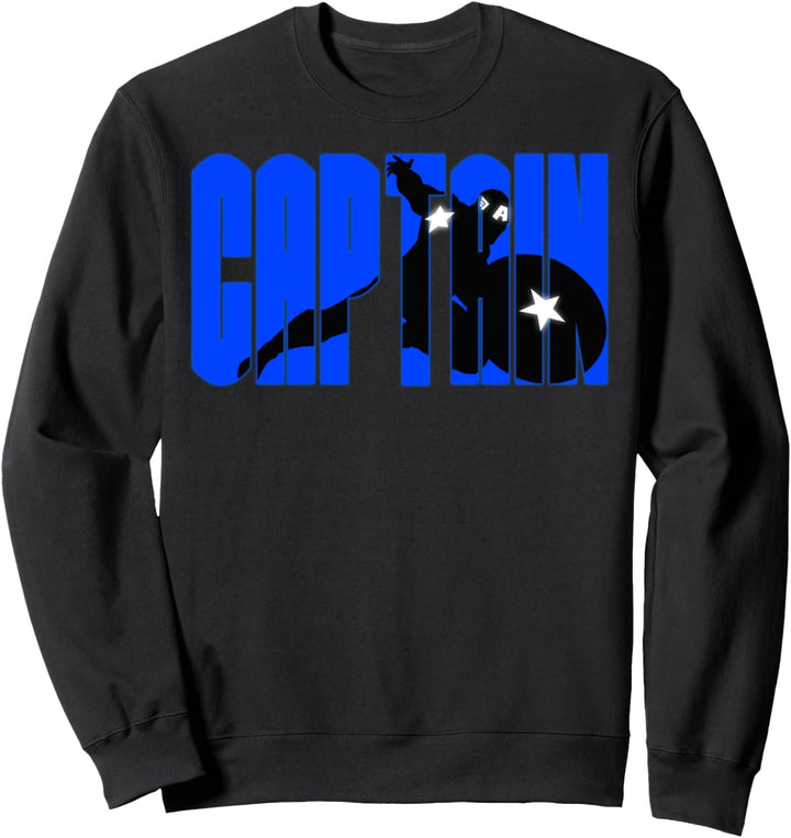 Marvel Captain America Block Letters Silhouette Sweatshirt