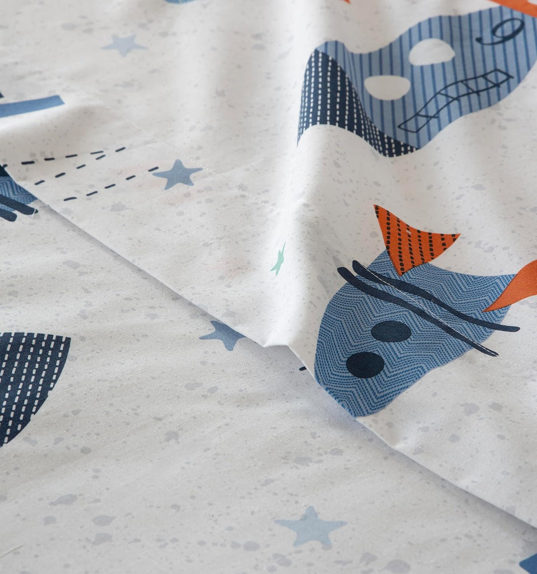 COTTON ARTean Bettwäsche-Set für Kinder, 105 x 190/200 cm, hypoallergen Cama 105 X 190/200 Bunt, Cam