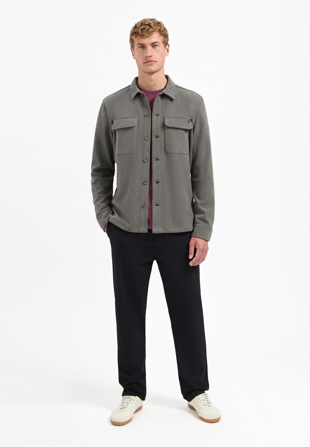 NO EXCESS Overshirt Button Corduroy L, L