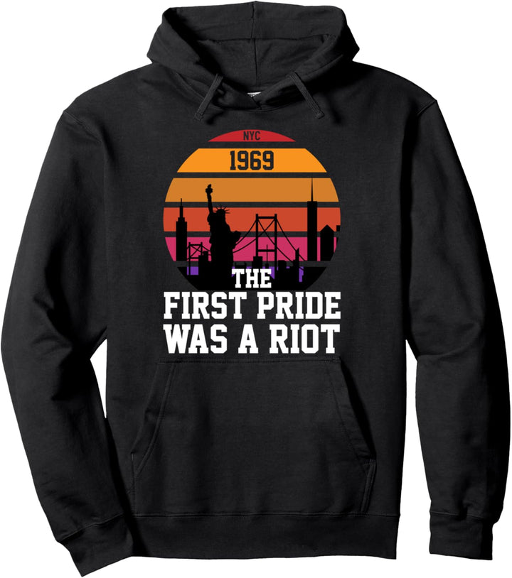 NYC 1969 The First Pride Was A Riot Trans Spruch CSD LGBTQIA Pullover Hoodie