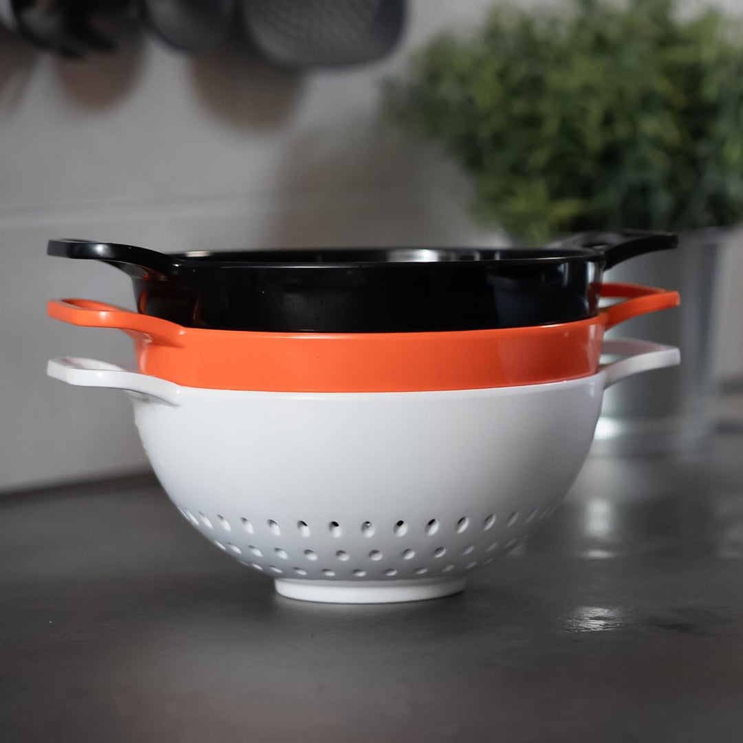 Helm-Sieb, Melamin-Sieb mit glänzender Oberfläche (schwarz, klein) Schwarz Klein, Schwarz Klein