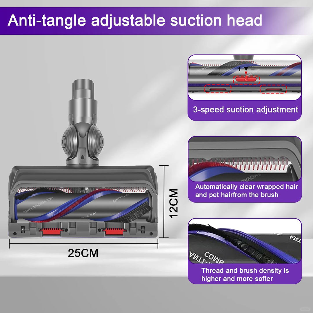 Torque Drive Bodendüse für Dyson V11 V15 V10 V7 V8 Staubsauger, Anti-Tangle Bürste zubehör Einstellb