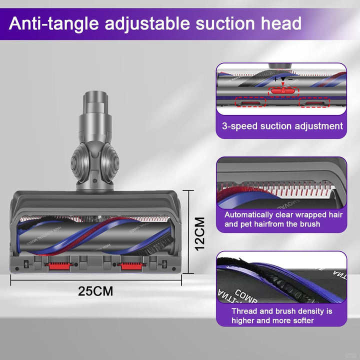 Torque Drive Bodendüse für Dyson V11 V15 V10 V7 V8 Staubsauger, Anti-Tangle Bürste zubehör Einstellb