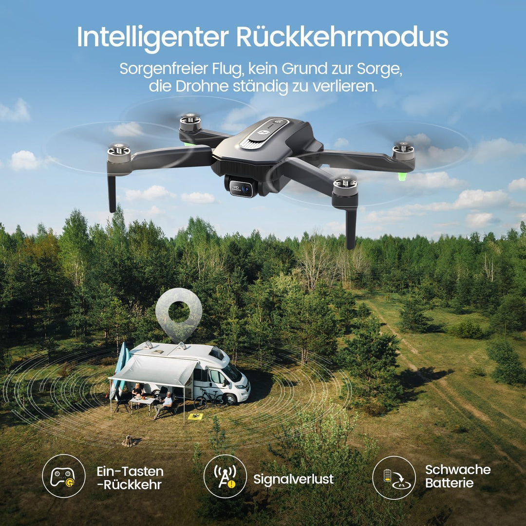 Holy Stone HS460 GPS Drohne mit Kamera 4K für Anfänger, 52 Min. Lange Flugzeit, Bürstenloser Motor,
