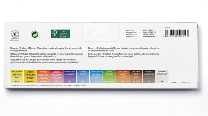 Winsor &amp; Newton 0390636 Cotman Aquarellfarben Set, lebendige Wasserfarben mit hoher Lichtechtheit, g