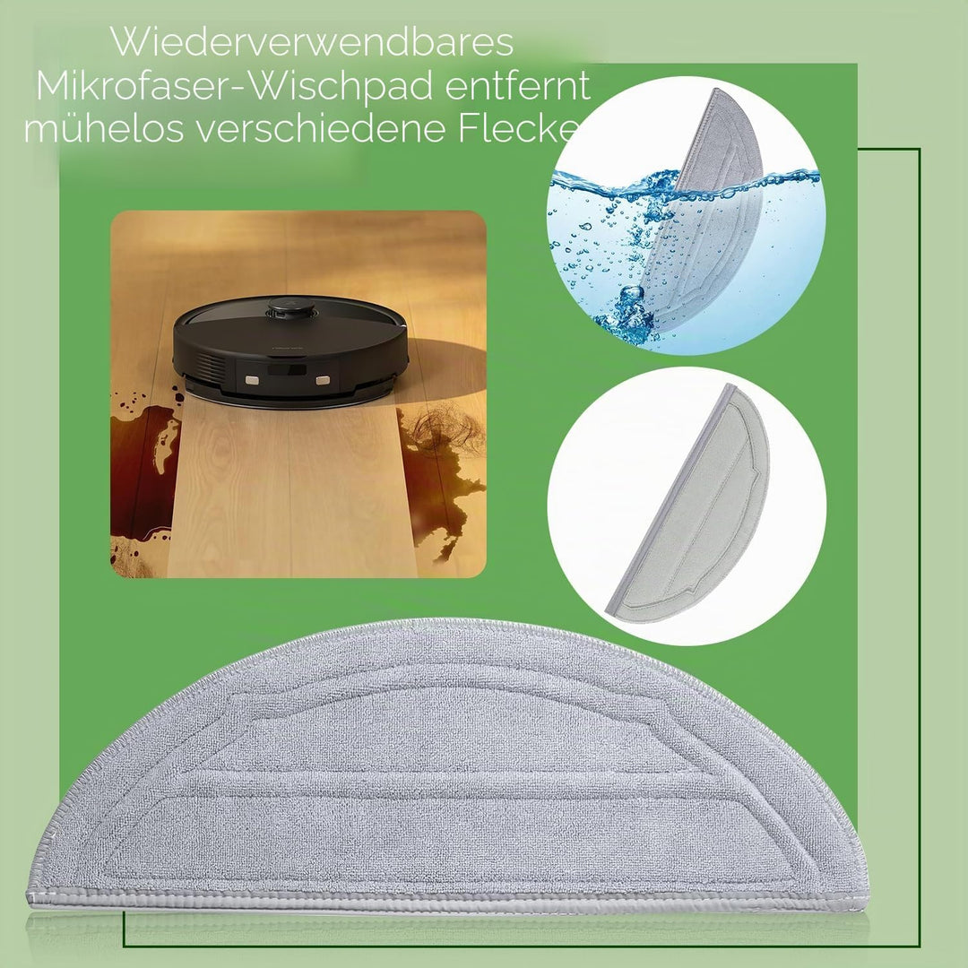 Zubehör für Roborock Q10 S5+ / Q10 X5+ Staubsauger, 1 Hauptbürste, 4 Hepa-Filter, 4 Wischtücher, 6 S