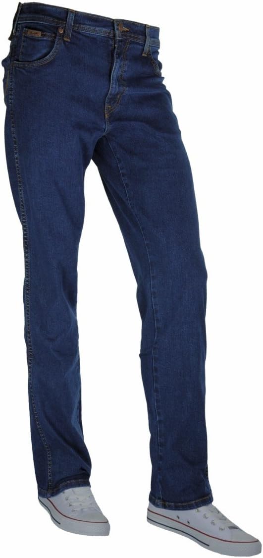 Wrangler Texas Stretch W121XU13M Herren Jeanshosen/Lang, Karotte (Tapered) 31W / 30L Blau, 31W / 30L