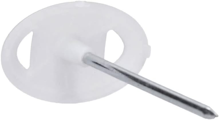 500 Stück Nagelscheiben Ø 3x70 mm mit Montagenagel Stahl oval Weiss Ø 3x70mm 500, Ø 3x70mm 500
