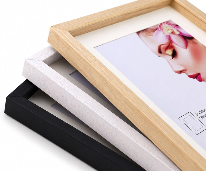 IDEAL TREND 3D Objektrahmen Holz Bilderrahmen Wanddeko Collage Poster Shirt Trikot Rahmen HR: Farbe: