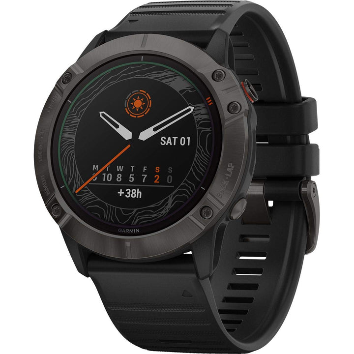 Garmin Fenix 6X Solar Titanium DLC schwarz/grau, 010-02157-21