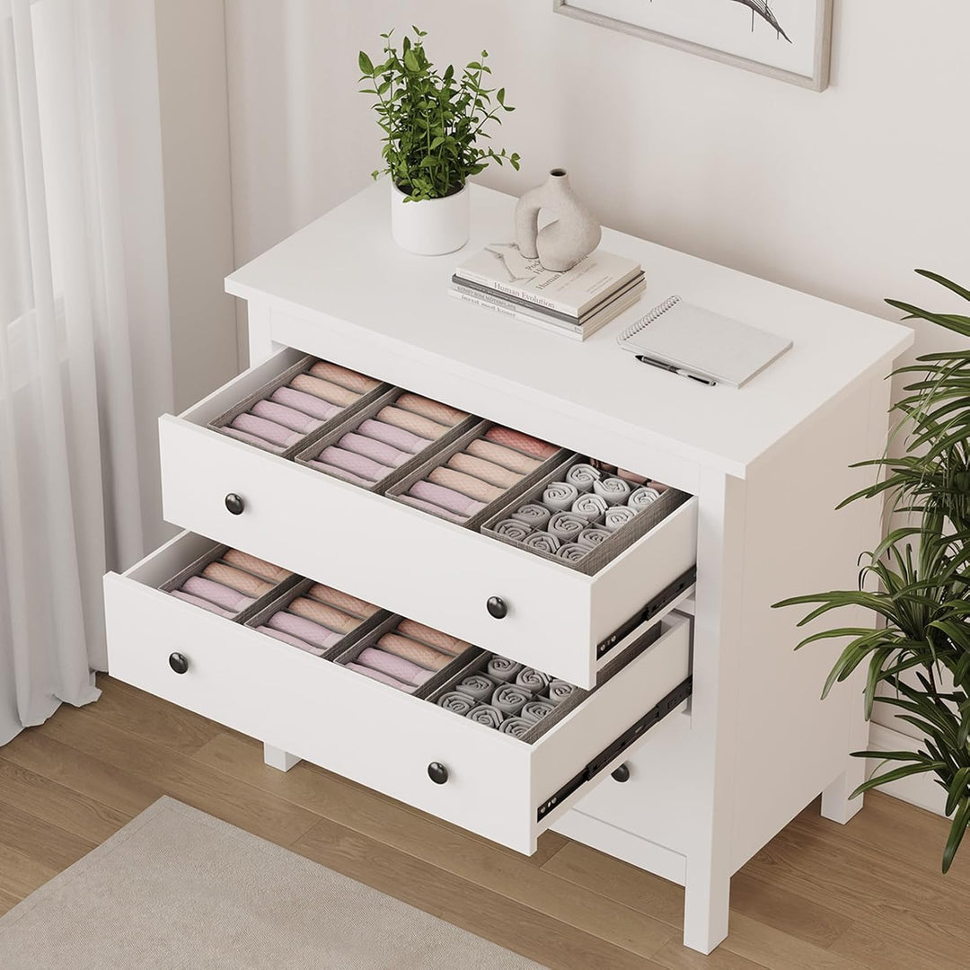 Lifewit 12er Set Hemnes Doppelorganizer für Kommode mit Stabiler Boden, Wickelkommode Organizer, Kle