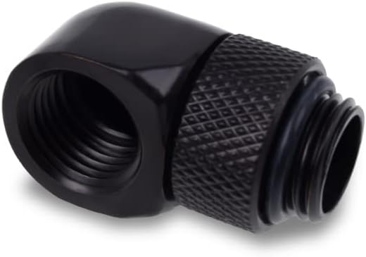 Alphacool 17615 Eiszapfen L-Verbinder drehbar G1/4 AG auf G1/4 IG - 4pcs Set Deep Black Anschluss