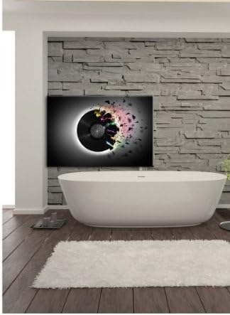 Pixxprint Abstrakte Schallplatte, Leinwandbild, Kunstdruck, Keilrahmen, Motive, Poster, Format:120x8