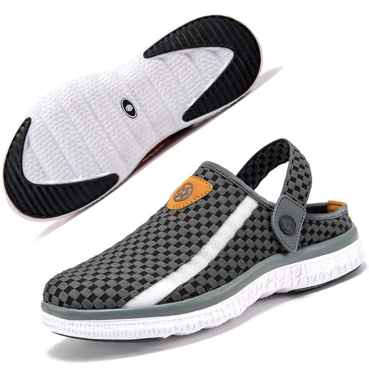 Unisex Clogs Hausschuhe Atmungsaktiv Mesh Pantoletten Sommer Beach Freizeit Schuhe rutschfest Weiche