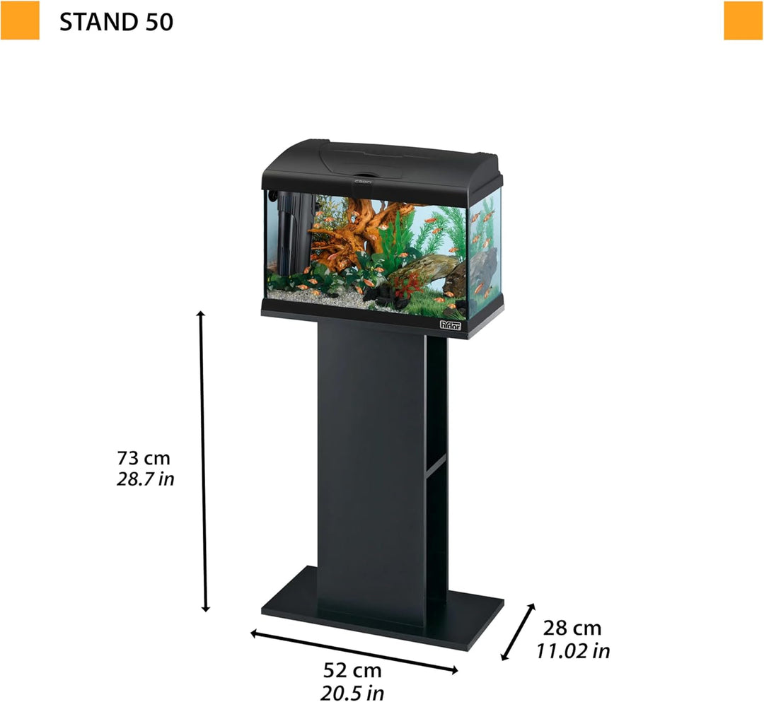 Ferplast Hydor Aquarienschrank aus Holz STAND 50/60, wasserabweisende Oberseite, schwarz